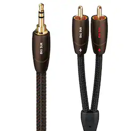 AudioQuest - Big Sur 3.5mm Mini > RCA 9.8' Analog Audio Interconnect Cable - Brown on Black