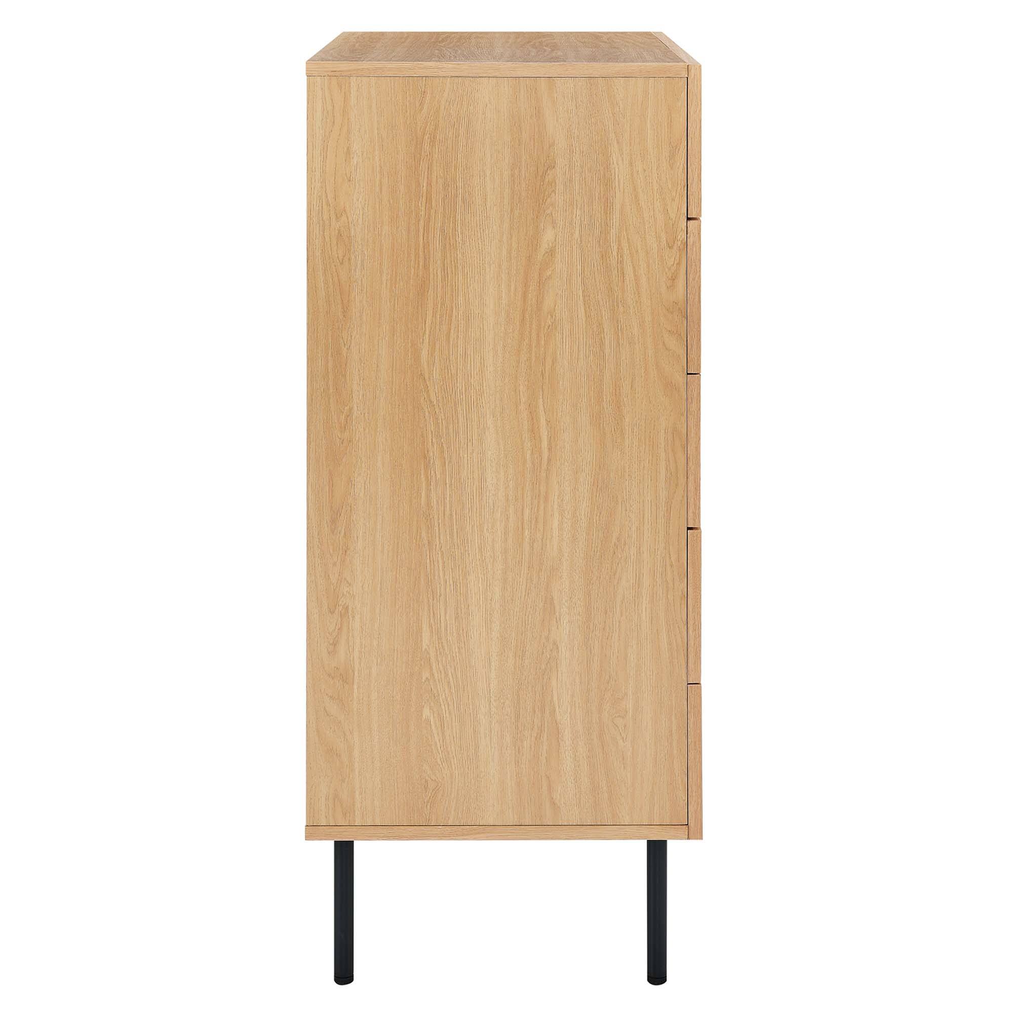 Alt View 1. Modway - Chaucer 5-Drawer Chest by Modway - Oak.