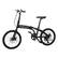 Angle. Winado - 20'' Folding Bike Shimano 7 Speed Foldable Bicycle Road Bike Double Disc Brake - Black.