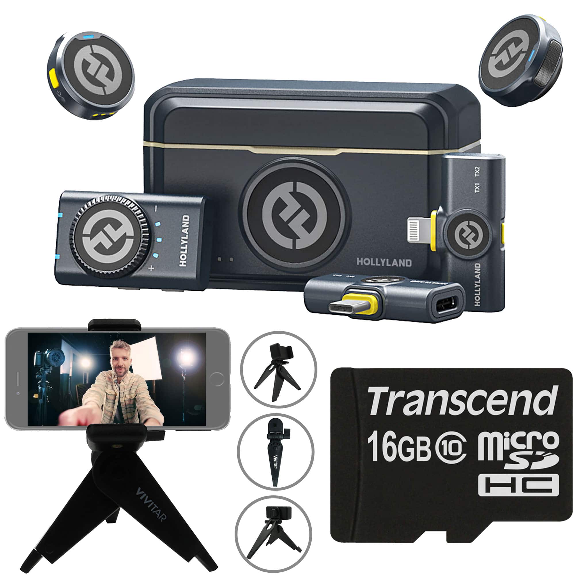 【ほぼ新品】Hollyland LARK M2 Combo HOLLYLAND LARK M2 COMBO 2 Person Wireless Combo Microphone