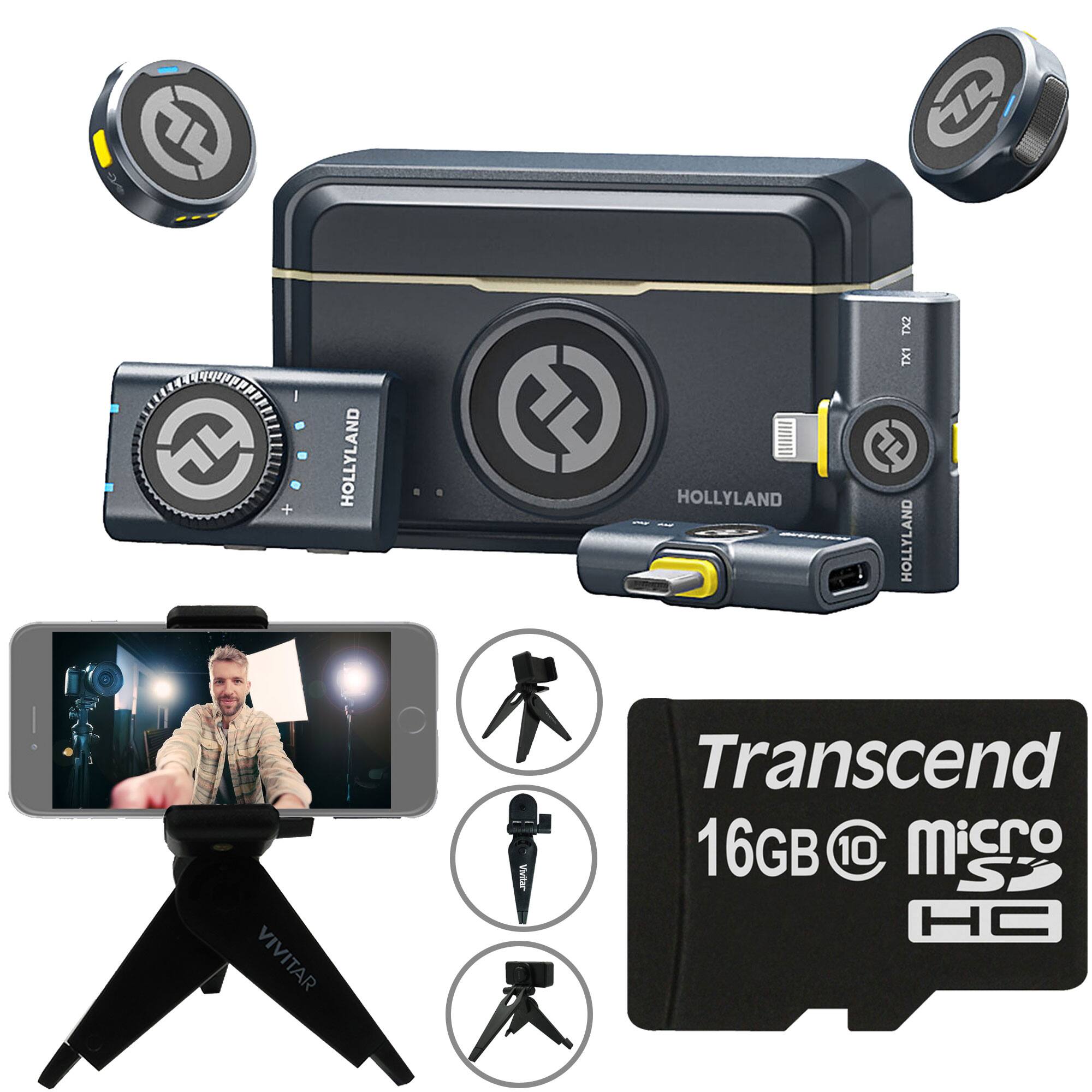 HOLLYLAND
HOLLYLAND TX2
HOLLYLAND TX1
HOLLYLAND
Transcend 16GB microSDHC
VIVITAR