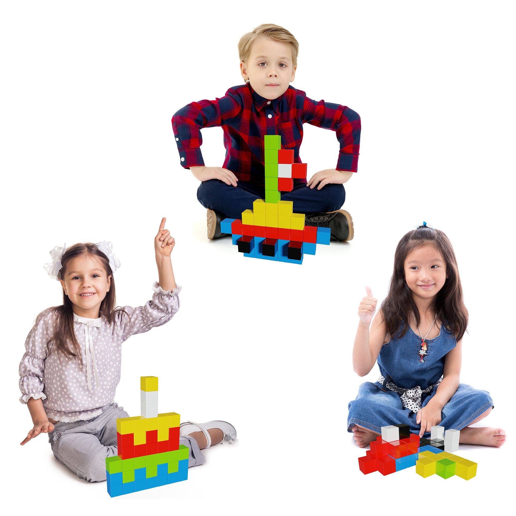 Alt View 2. PicassoTiles - PICASSO-TILES 60 PC Magnetic Building Puzzle Cubes Set for Kids Ages 3+ - Multicolor.