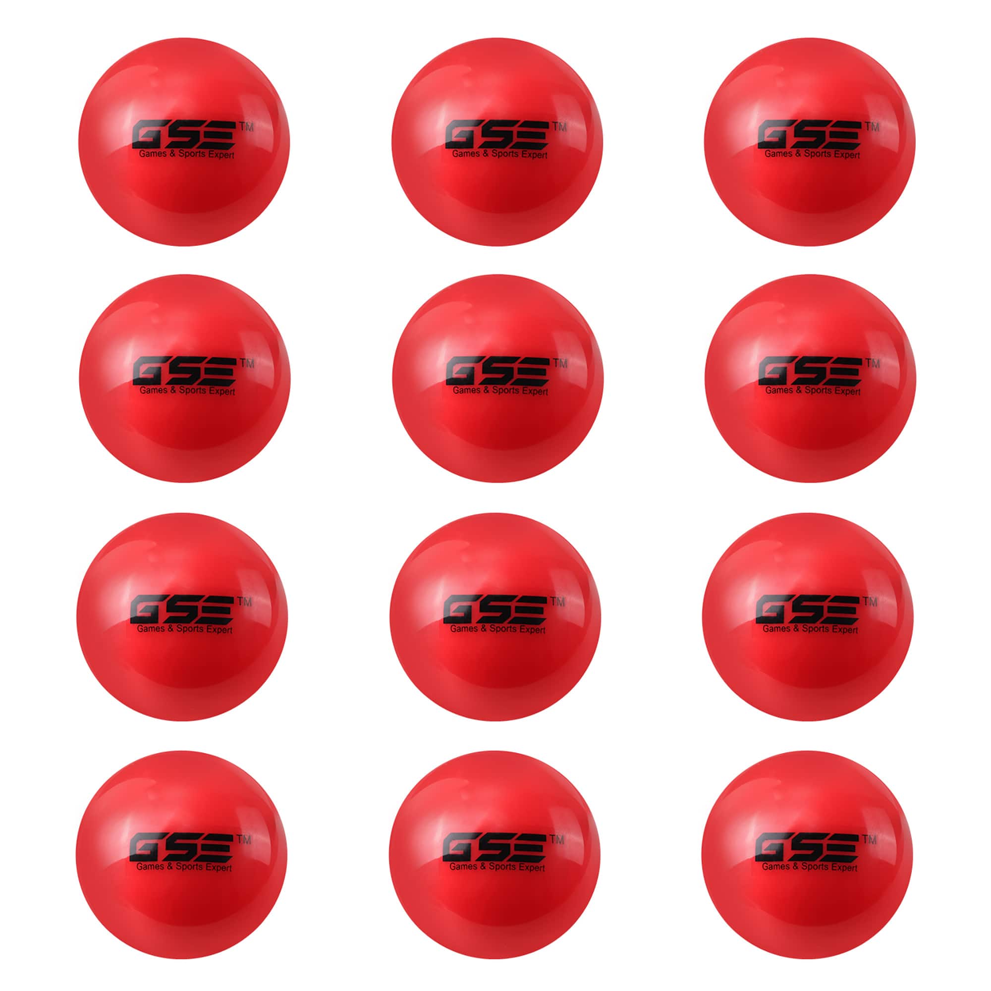 GSE Games & Sports Expert - 12-Pack 3" Weighted Baseballs,Weighted Softballs,Training Baseballs for All Skill Levels.(/16oz) - RED
