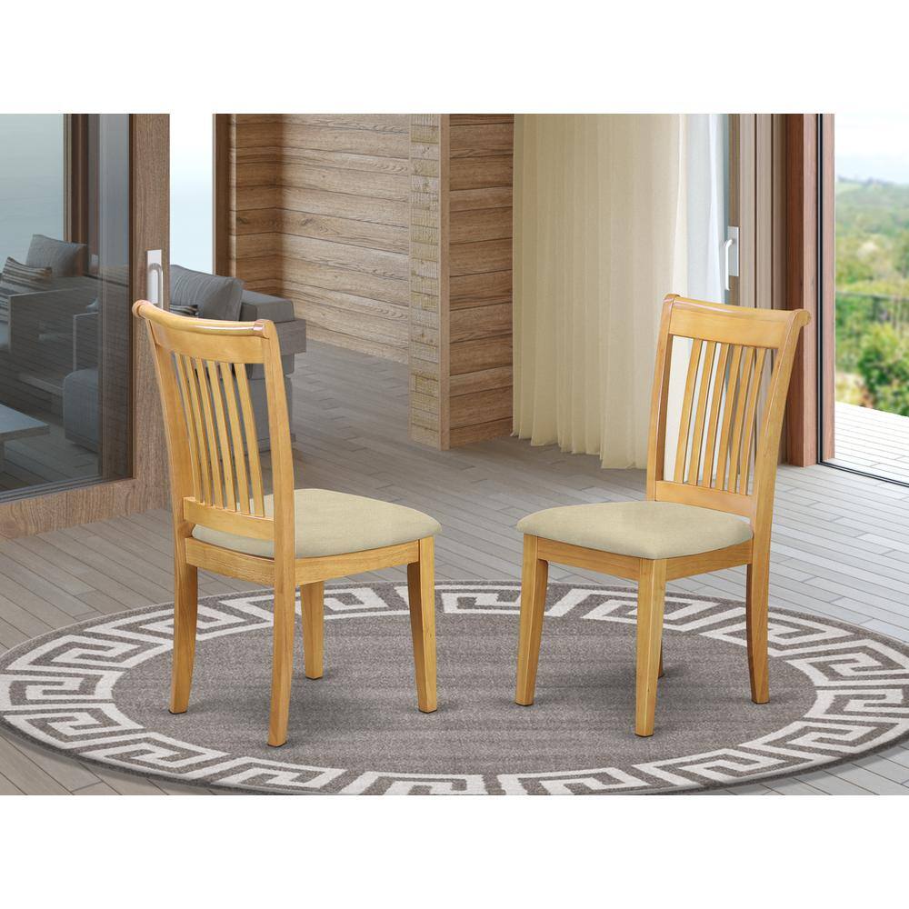 Angle. East West Furniture - Dining Chair Oak - Oak.