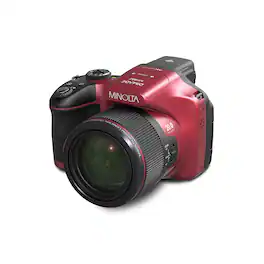 Minolta - MN68Z 20MP 4K Ultra HD Bridge Camera with 68x Optical Zoom - Red