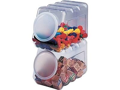 Alt View 1. Pacon - Pacon Interlocking 6.75"H x 5.5"W x 9.5"D Plastic Storage Container, Clear, Each (0027660) - Clear.