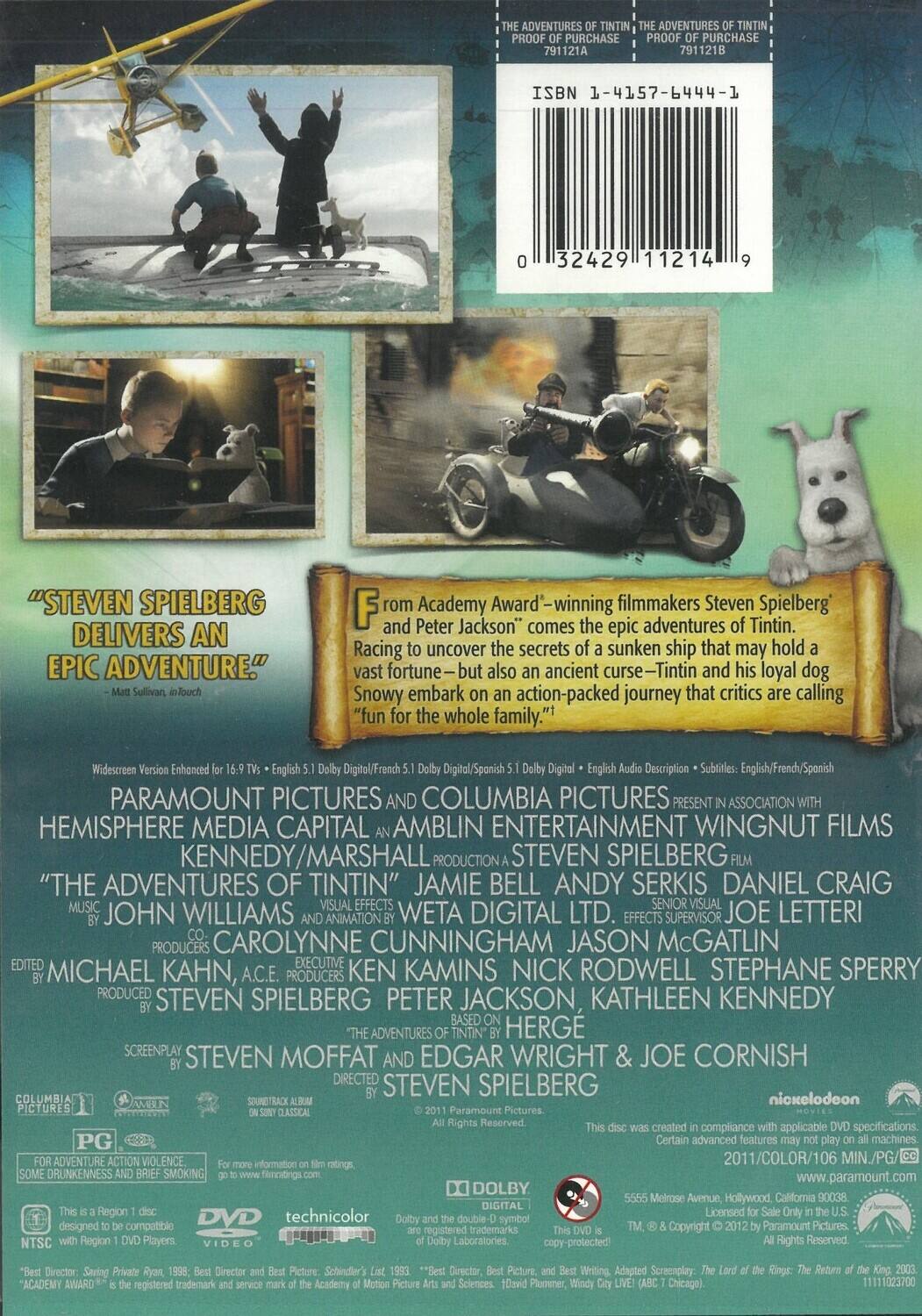 Alt View 1. The Adventures of Tintin   - DVD.