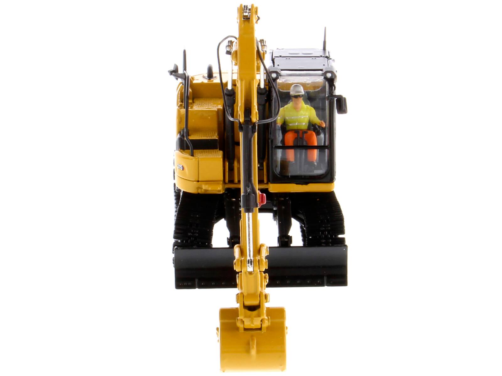Back. Diecast Masters - CAT Caterpillar 315 Track Type Hydraulic Excavator Yellow with Operator "High Line" Series 1/50 Diecast - Yellow.