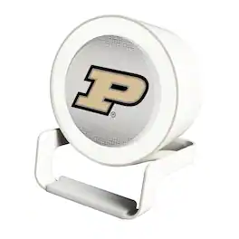 Keyscaper - Purdue Boilermakers Linen Print Nightlight Charger & Bluetooth Speaker - White
