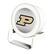 Front. Keyscaper - Purdue Boilermakers Linen Print Nightlight Charger & Bluetooth Speaker - White.