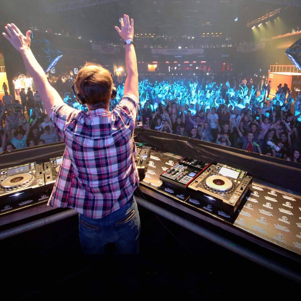 Alt View 4. Pyle - Pyle 4-Channel Bluetooth Studio Mixer with USB Audio Interface, Digital DJ Mixing Console.