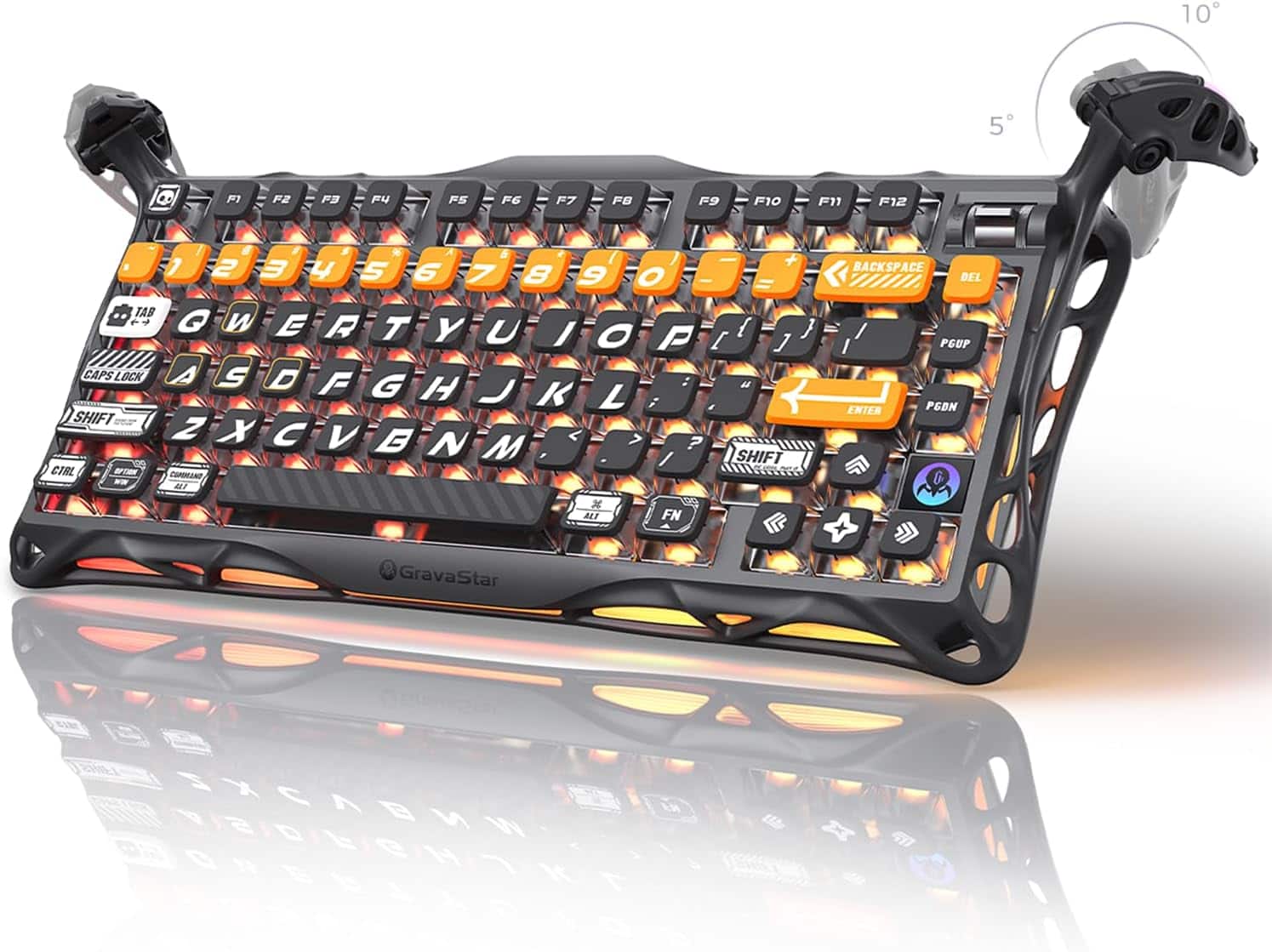 GravaStar - Mercury K1 Pro 75% Wireless Mechanical Gaming Keyboard - CyberFlare