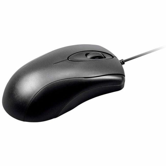 Monoprice - Essential Mouse - Optical - Cable - USB - 1000 dpi - Scroll Wheel - 3 Button(s) - Symmetrical - Wired - Black