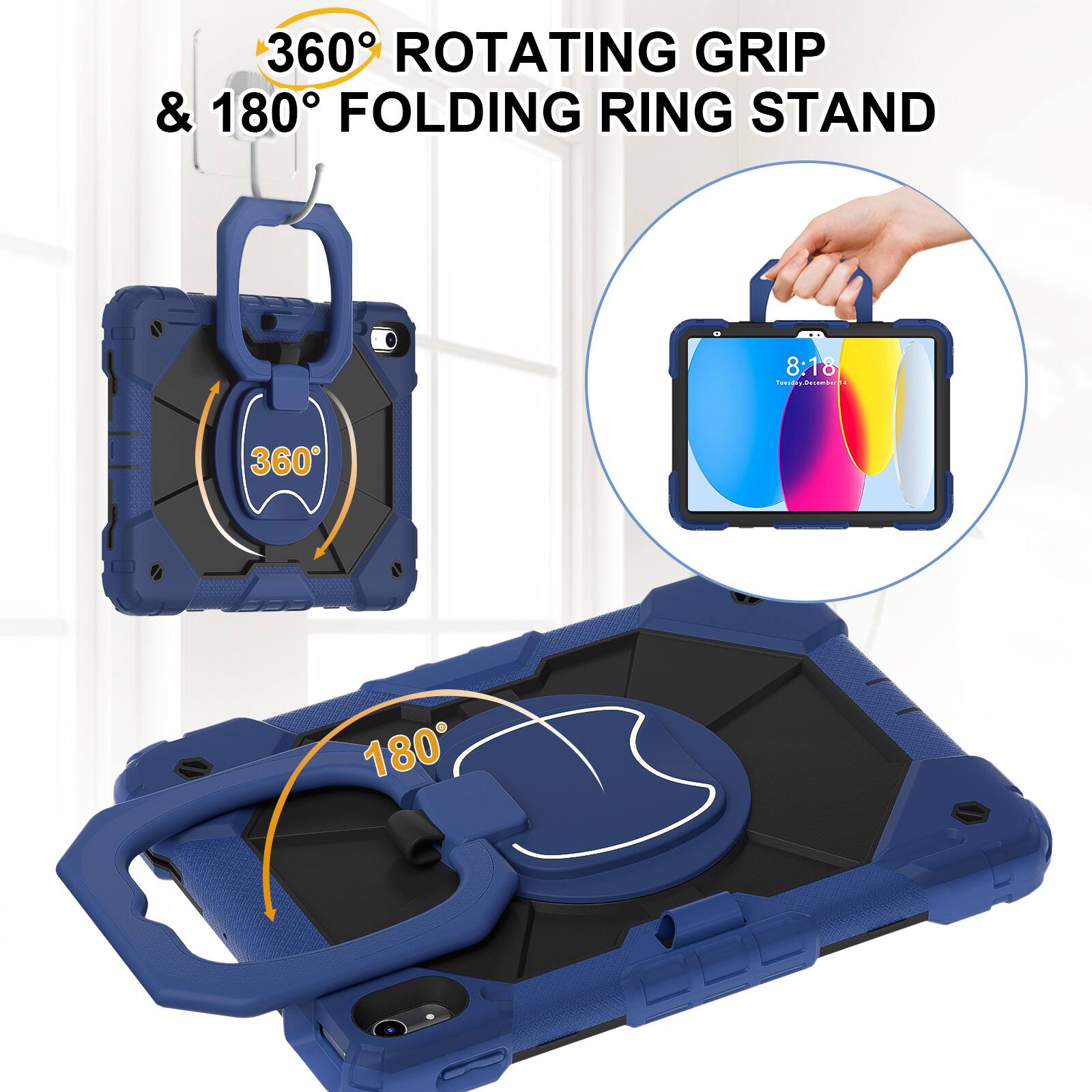 360° Rotating Grip & 180° Folding Ring Stand

8:18 Tuesday, December 4