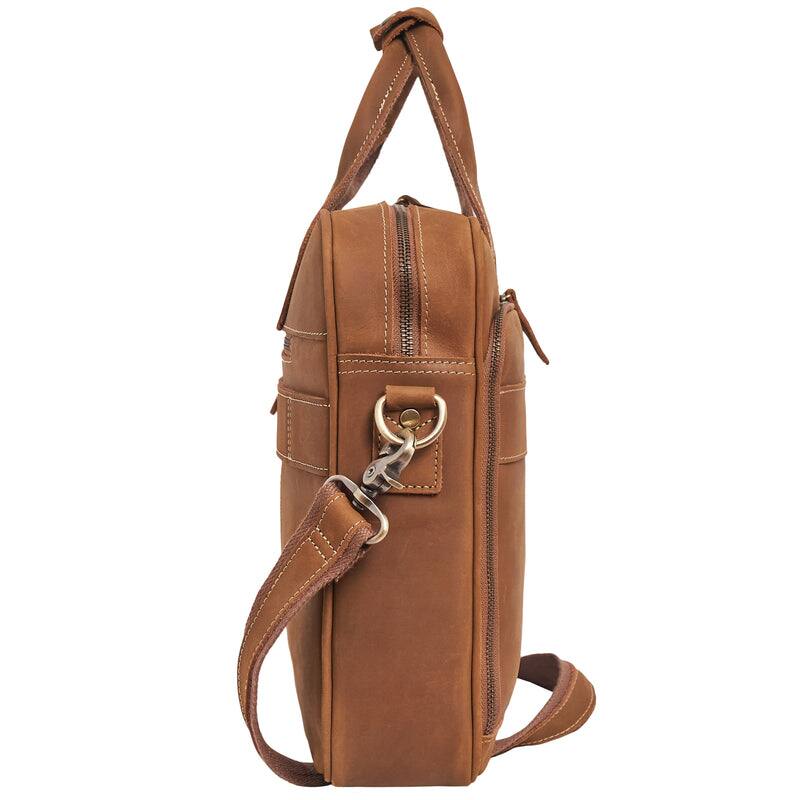 Alt View 1. Luxorro - Leather Laptop Bag for me. Fits 15" Laptops - Light Brown.