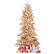 Front. Costway - 7.5 FT Pre-Lit Christmas Tree Snow Flocked Hinged 1107 Branch Tips & 350 Lights - Green/White.
