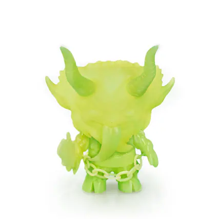 Front. Toynk - Christmas Krampus Vinyl Action Figure | Glows in the Dark | 5 Inches - Green.