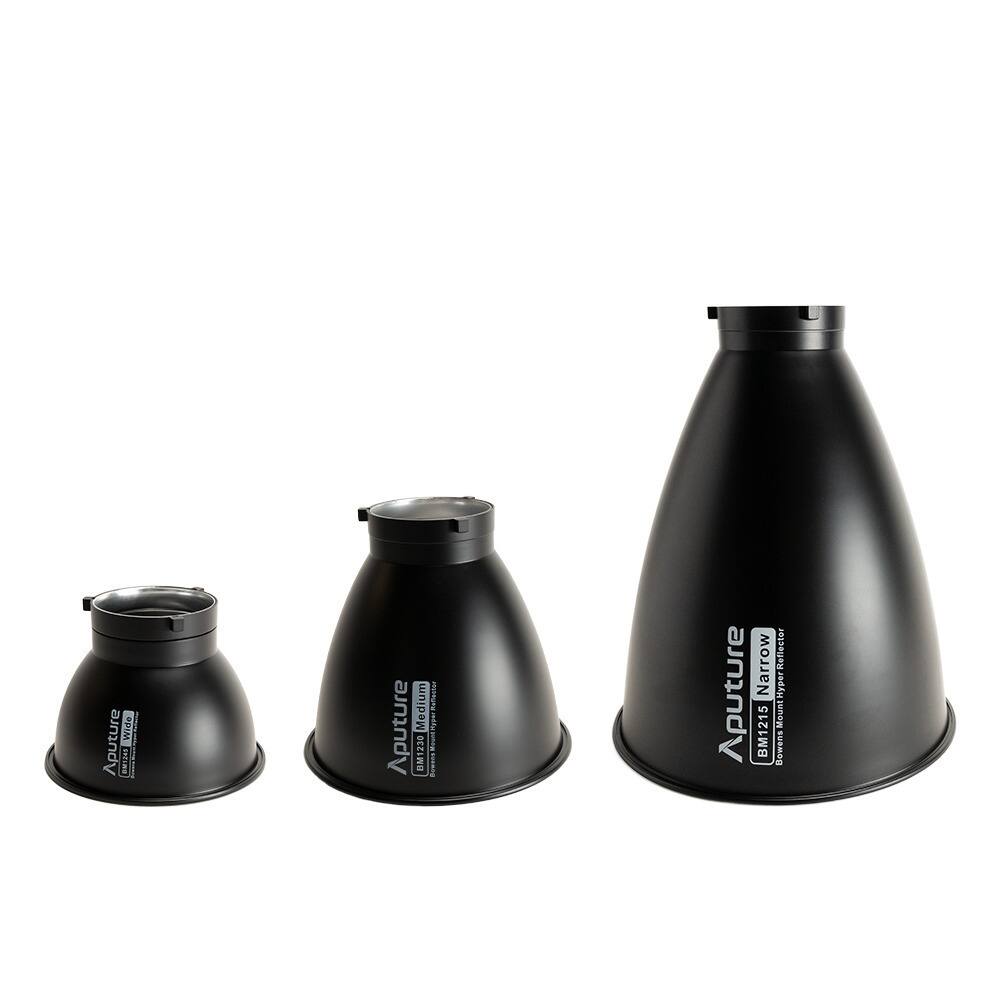 Aputure Wide SPIIM  
Aputure Medium DESIMB  
Aputure Narrow Reflecter  
Aputure Mount Hyper Reflector  
Mount Hyper BM1215