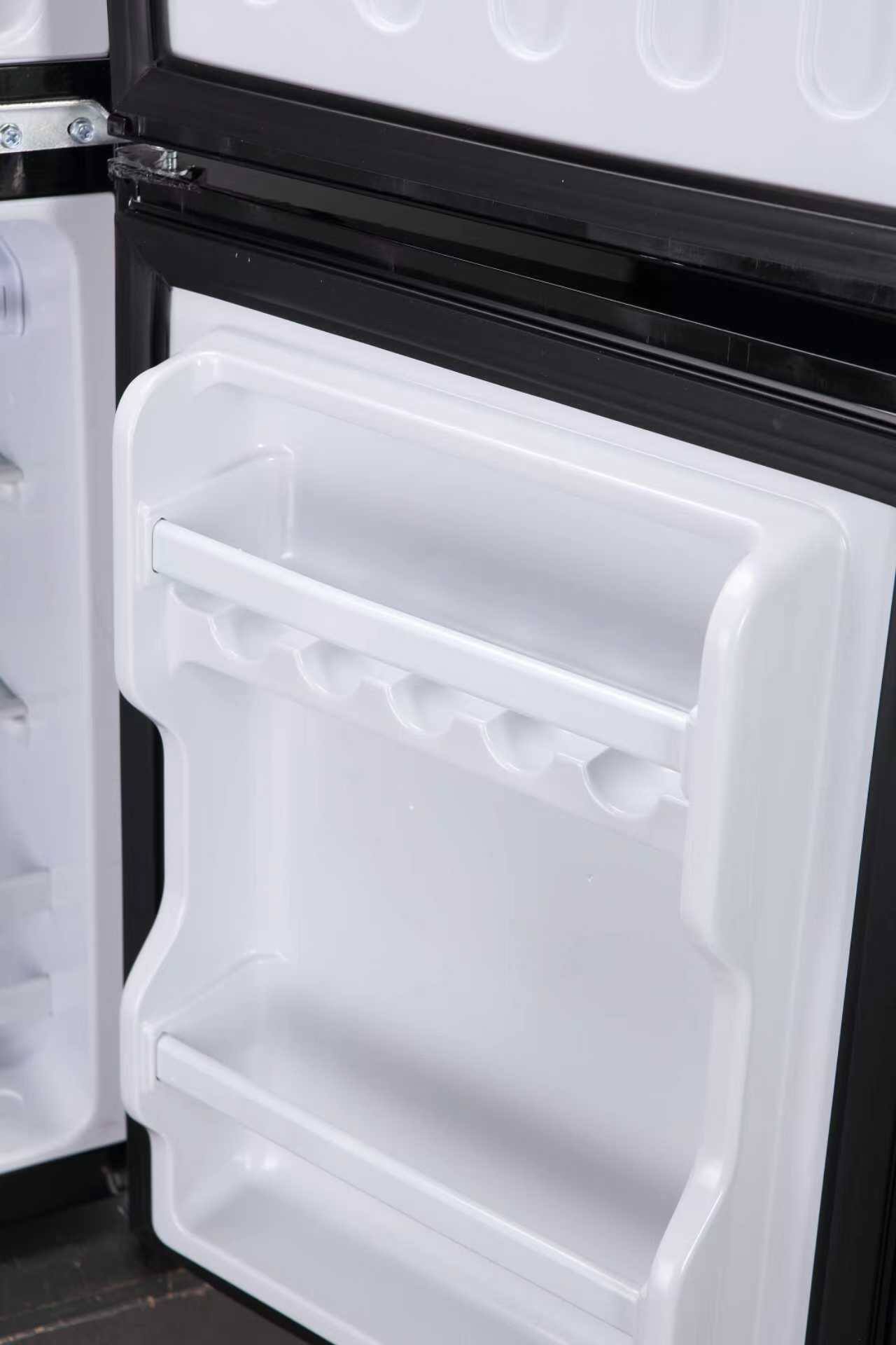 Alt View 5. Loheer - 2.8 Cu. Ft. 2-Door Mini Fridge with True Top Freezer, Freestanding Compact Refrigerator with LED Light - SILVER.