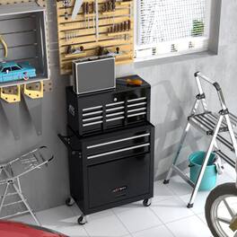 LOVMOR - High Capacity Rolling Tool Chest with Wheels and Drawers 8-Drawer Tool Storage Cabinet