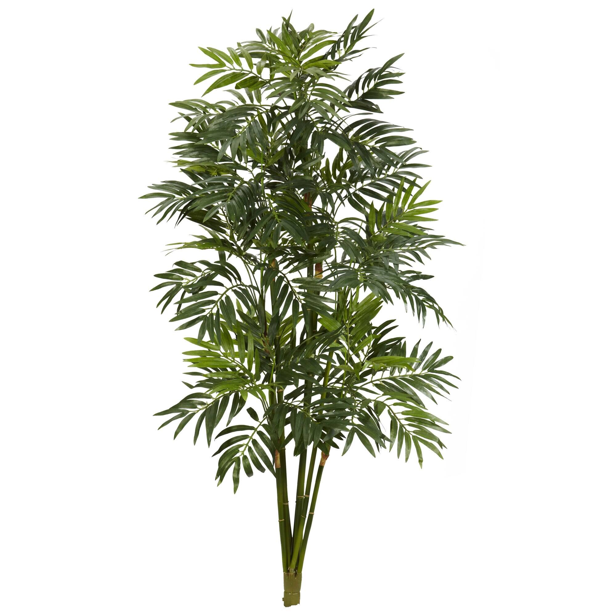 Front. BreeBe - 3' Mini Bamboo Palm Artificial Plant - Green.