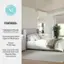 Martha Stewart Features: Upholstered Sturdy Solid Wood Frame Accommodates Most Types of Mattresses Square Wood Legs Easy Assembly with Included Tools and Step-by-Step Instructions