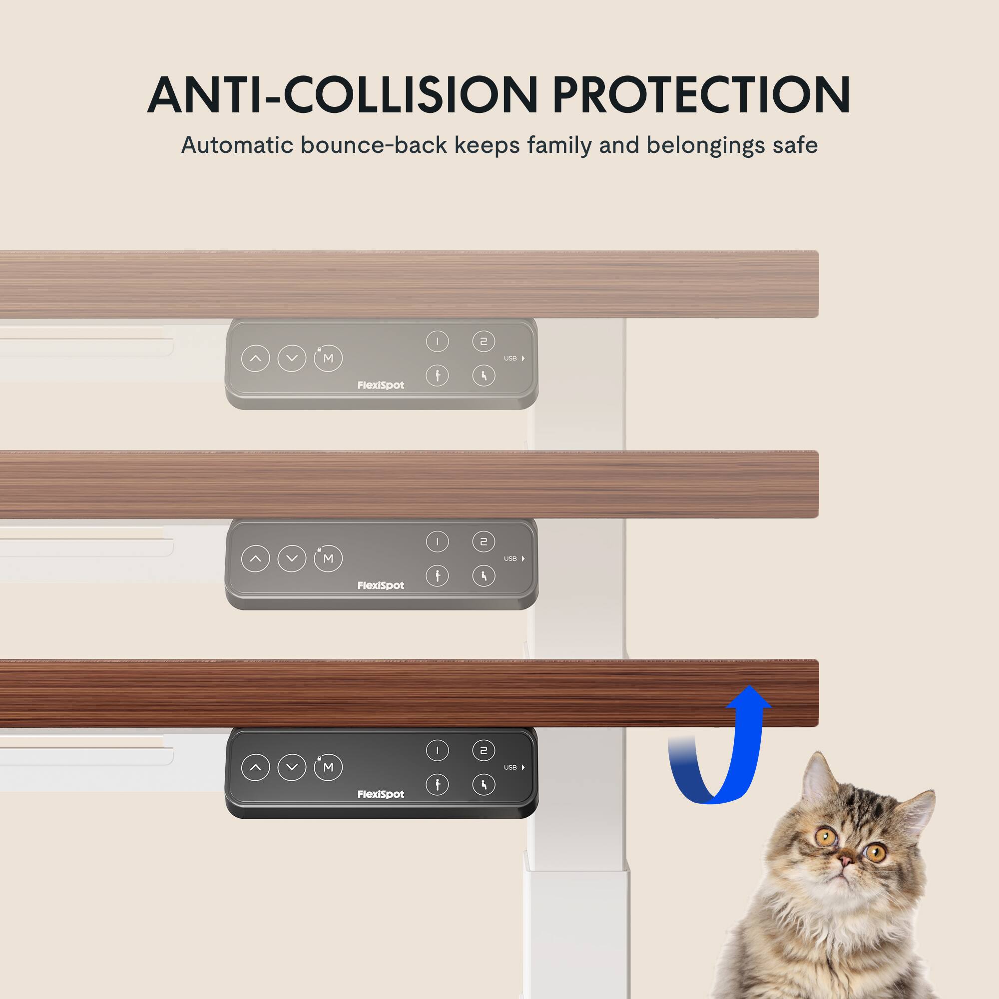 ANTI-COLLISION PROTECTION  
Automatic bounce-back keeps family and belongings safe