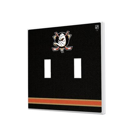 Front. Keyscaper - Anaheim Ducks Double Toggle Lightswitch Plate - Multicolor.