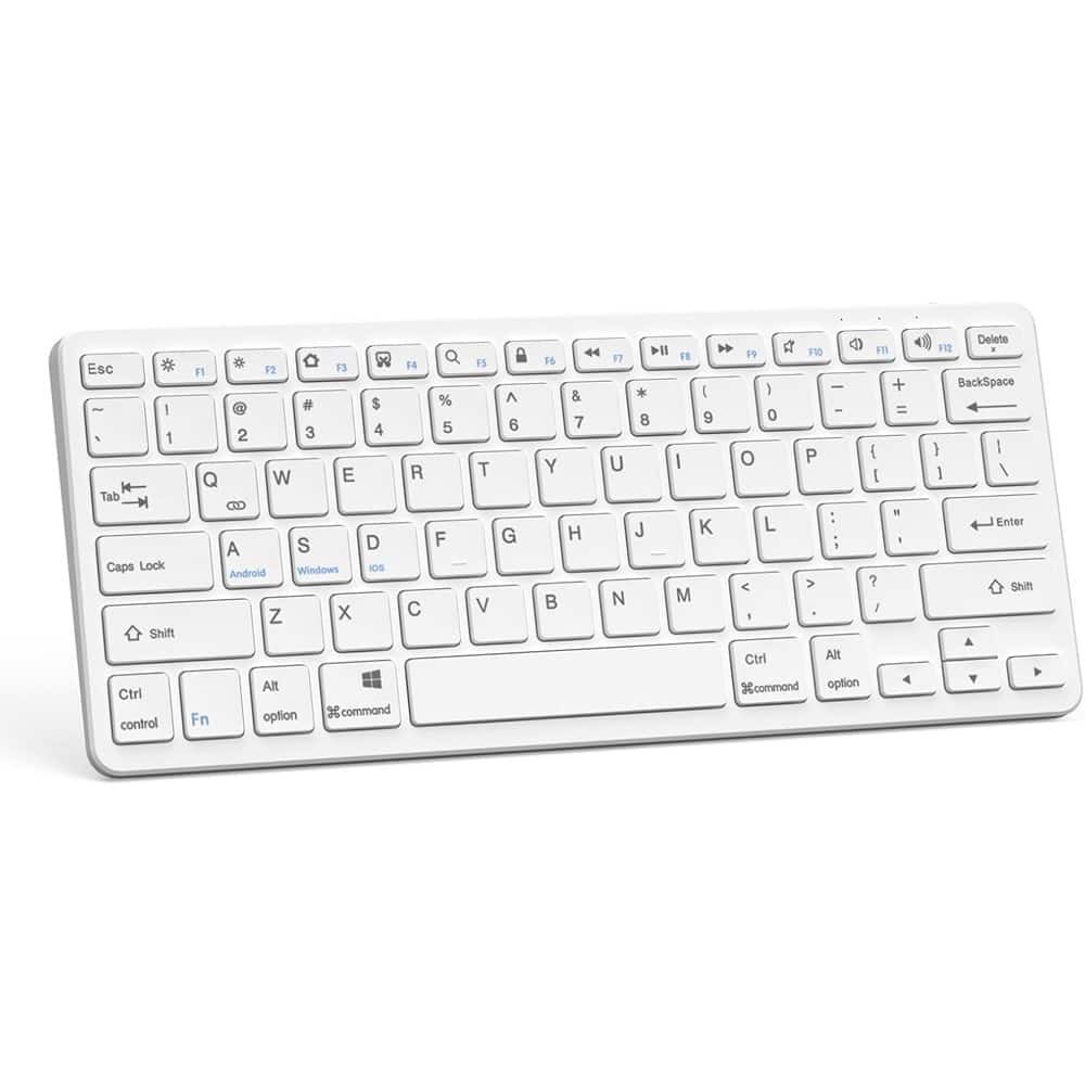 RTMB - Bluetooth Keyboard – Wireless, Slim, Compatible with iPad & Tablets - White