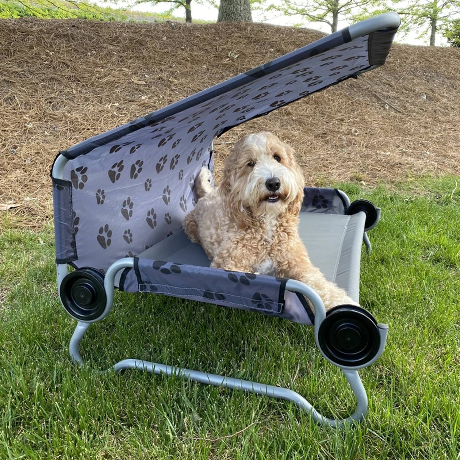 Alt View 4. Disc-O-Bed - Disc-O-Bed 60001 Dog/Cat Cot Bed Foldable Portable Travel Camping - Gray.