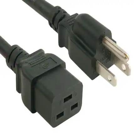 Front. Sanoxy - SANOXY Cables and Adapters; 2 PACK of 3ft 14 AWG 15A 125V Power Cord (NEMA 5-15P to IEC320 C19) - Black.