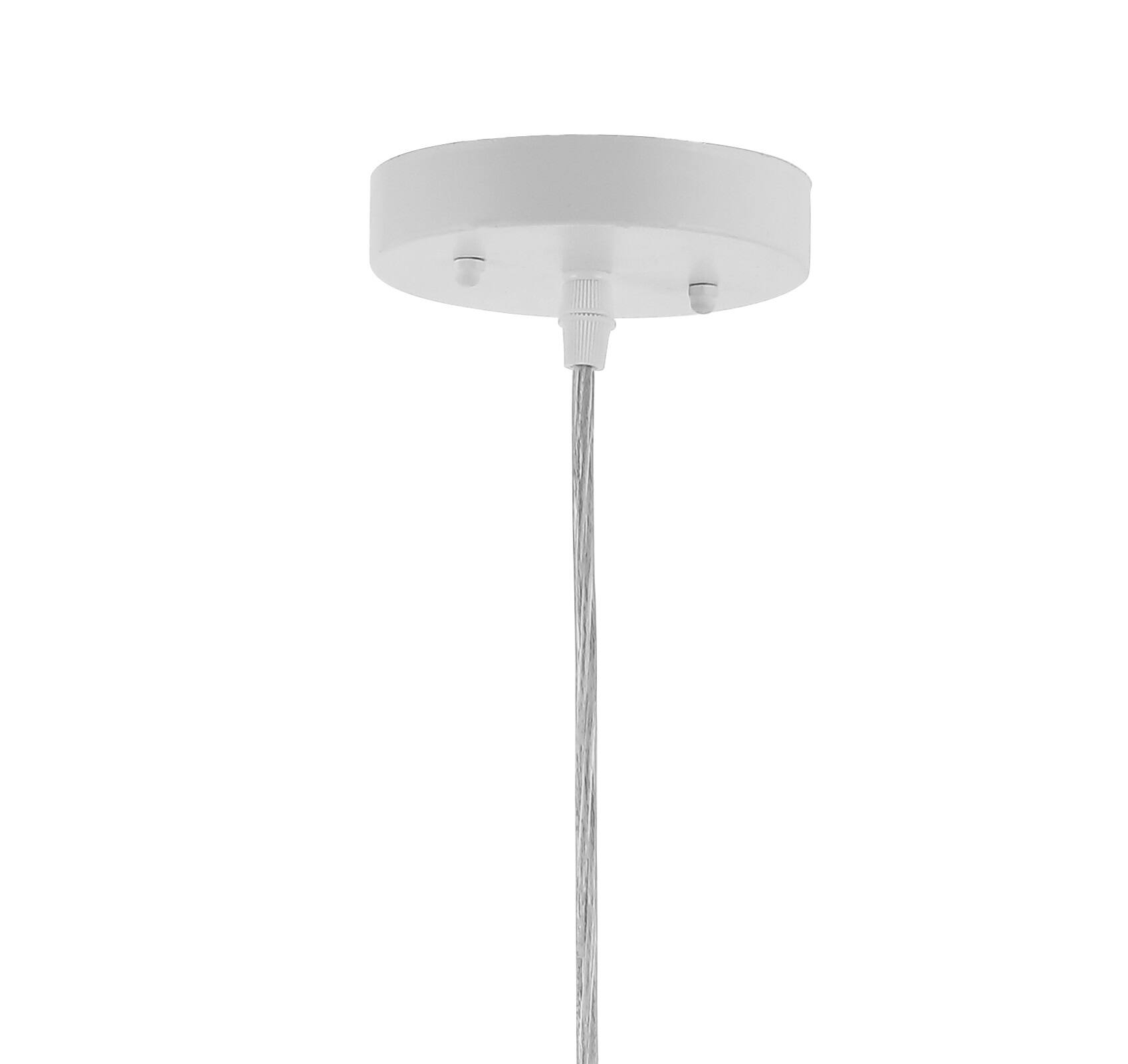 Alt View 5. Jonathan Y - Luna 15.75" 1-Light Bohemian Modern Woven Rattan/Iron LED Pendant, Cream/White - Cream.