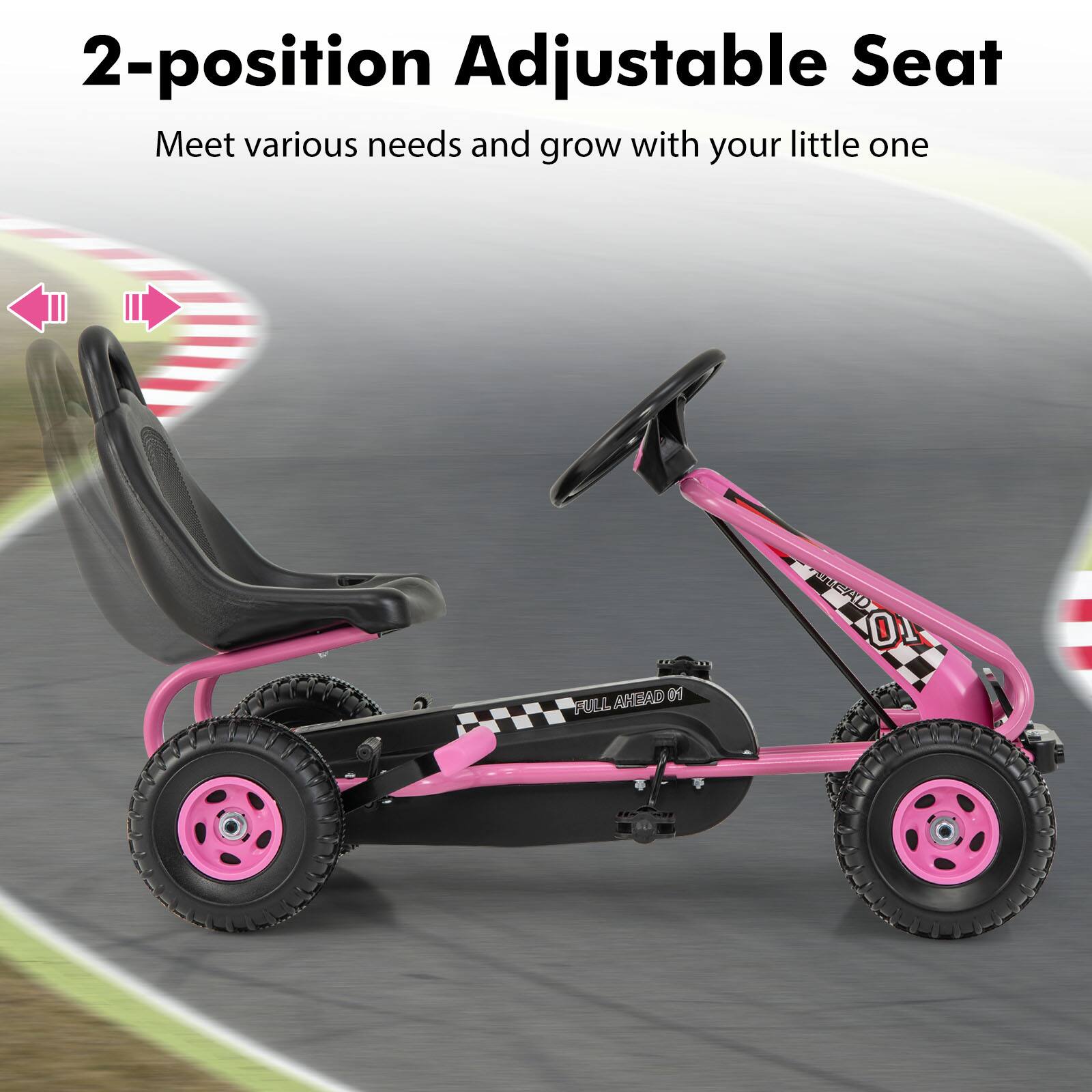 2-position Adjustable Seat  
Meet various needs and grow with your little one