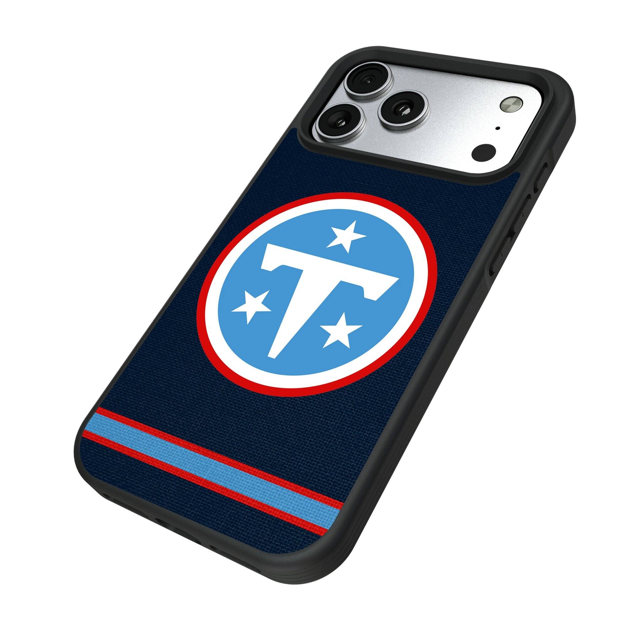 Alt View 1. Keyscaper - Tennessee Titans Bump Case with 8.2ft Drop Protection - 15 Pro - Multicolor.