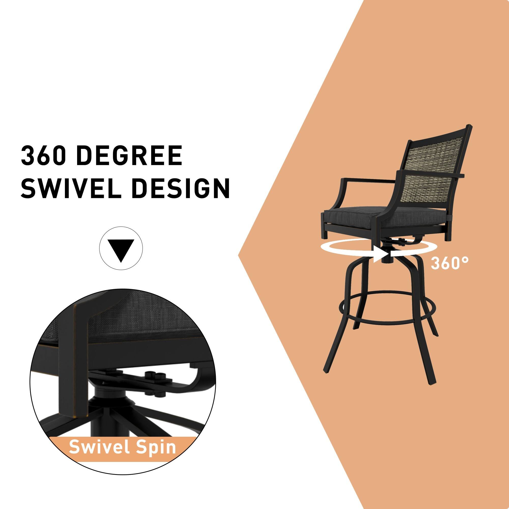360 Degree Swivel Design  
360 Swivel Spin