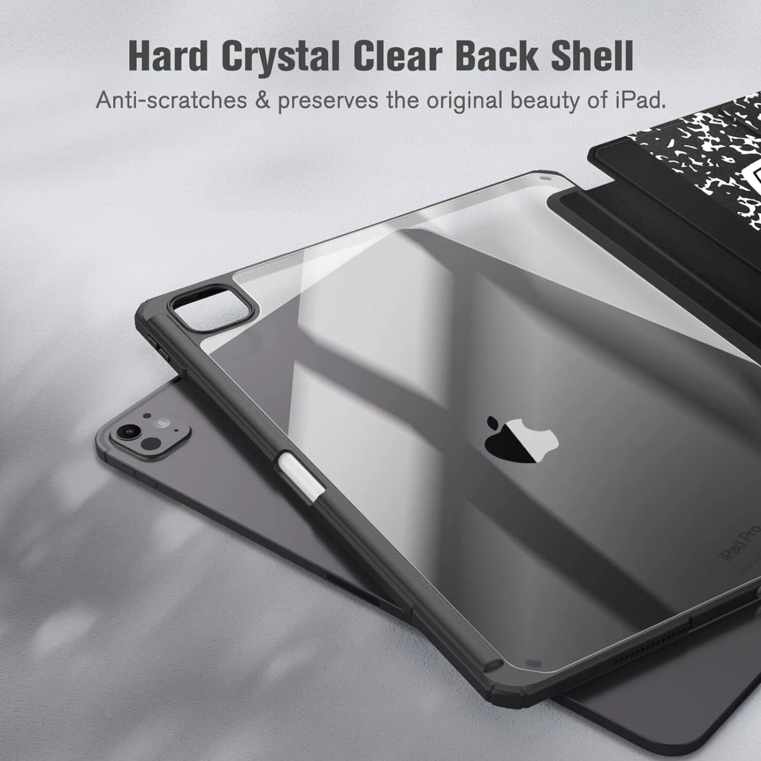 Hard Crystal Clear Back Shell  
Anti-scratches & preserves the original beauty of iPad.