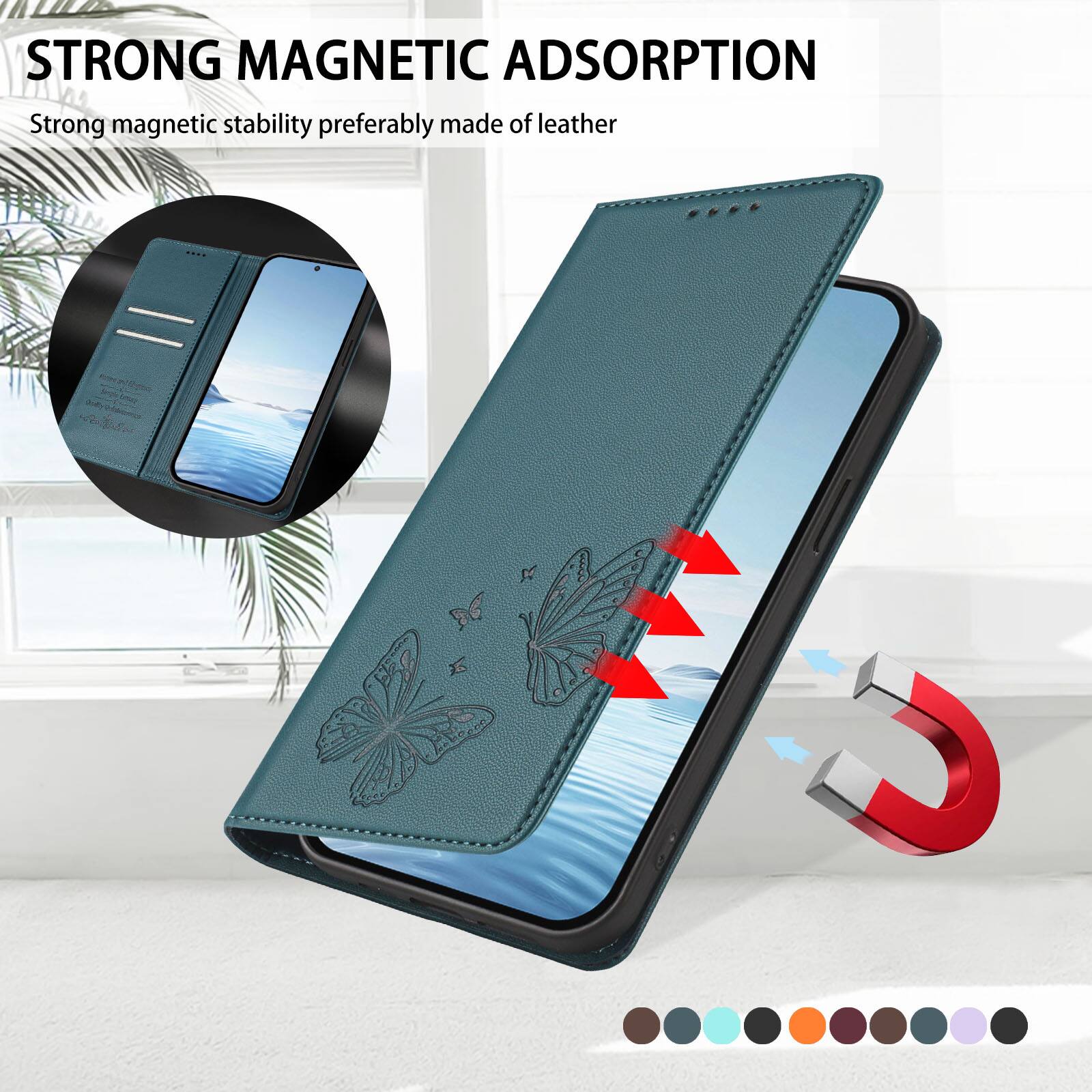 STRONG MAGNETIC ADSORPTION  
Strong magnetic stability preferably made of leather