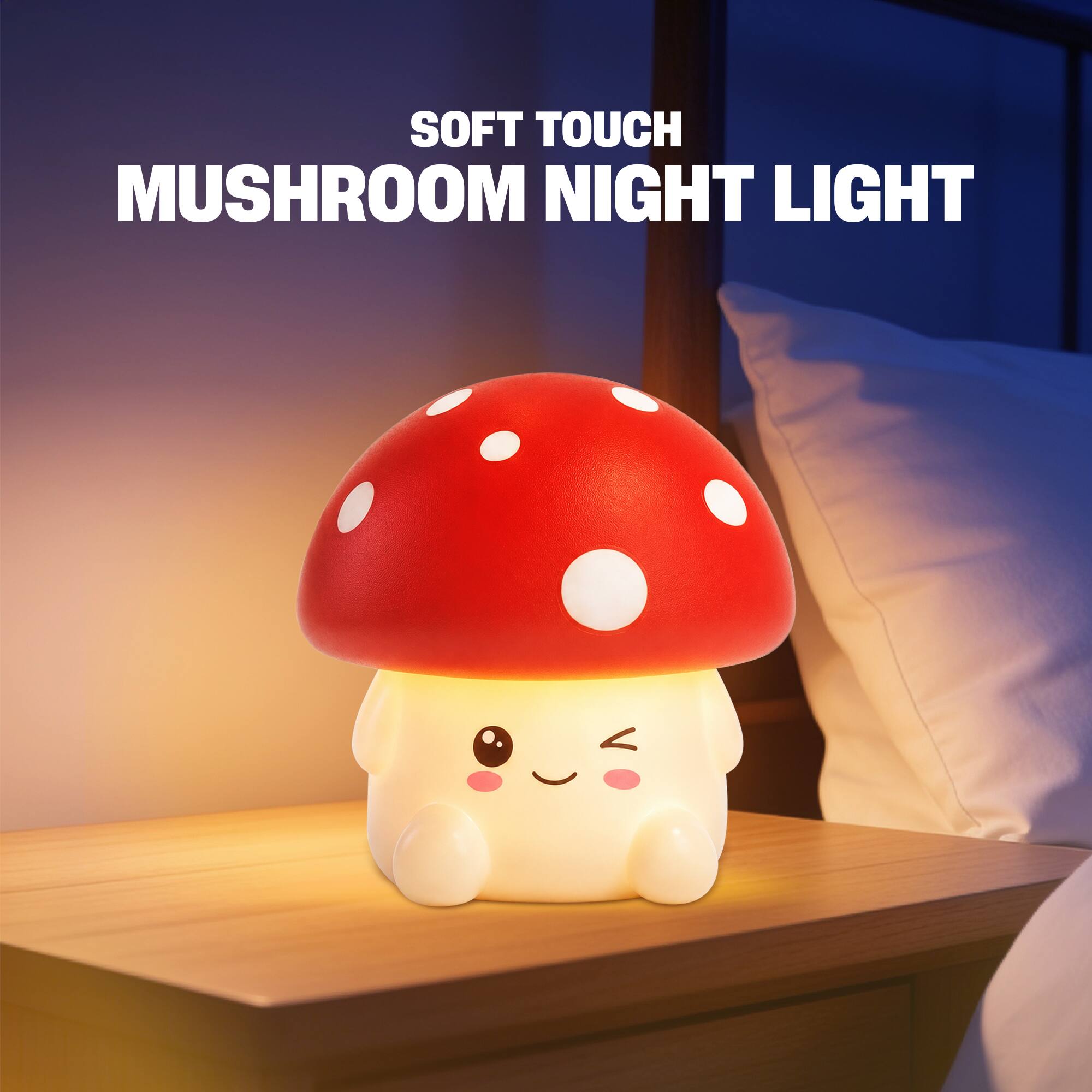 SOFT TOUCH MUSHROOM NIGHT LIGHT