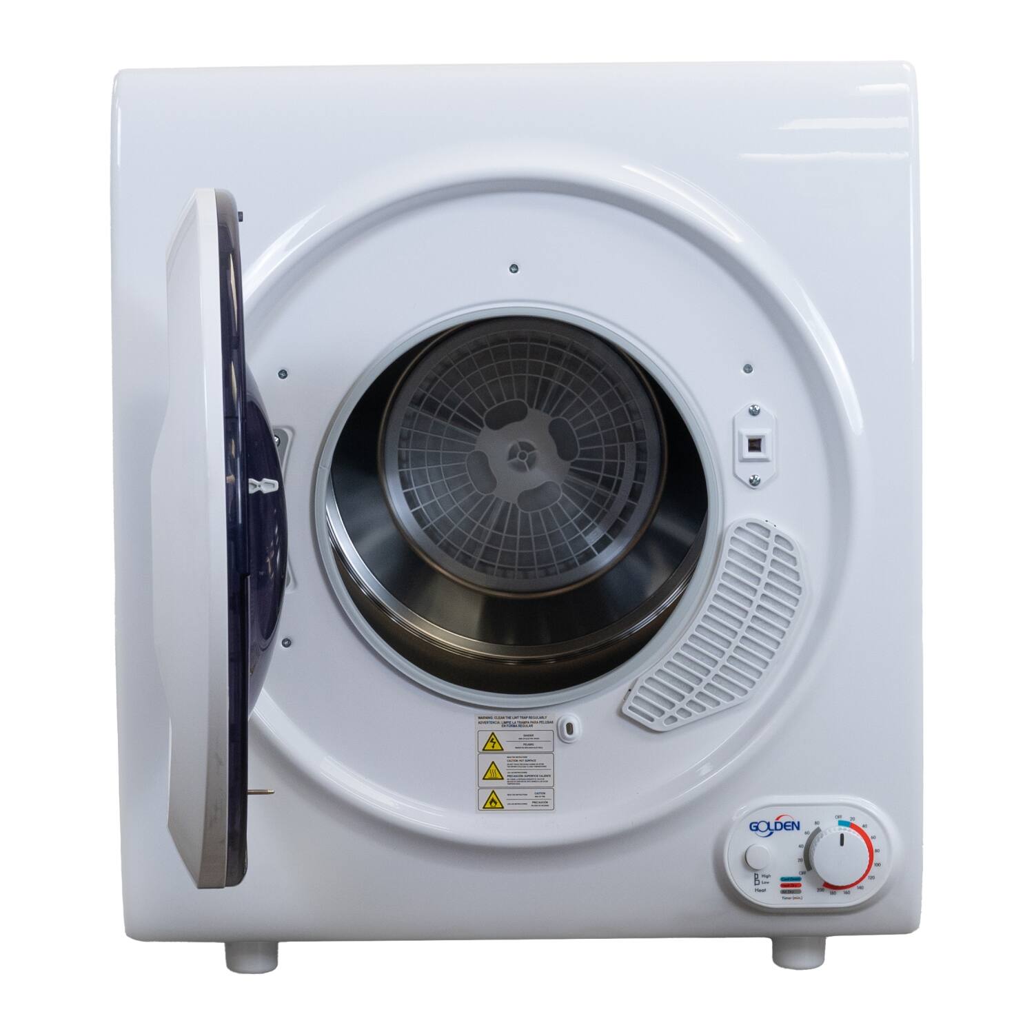 Angle. Golden - 3.5 Cu. Ft. Portable Electric Clothes Dryer - White.