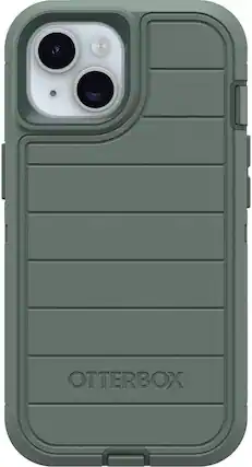 Front. OtterBox - OtterBox - Defender Series Pro Hard Shell "Case Only" for Apple iPhone 17e, iPhone 16e, iPhone 15, iPhone 14, iPhone 13 - Forest Ranger (Green).