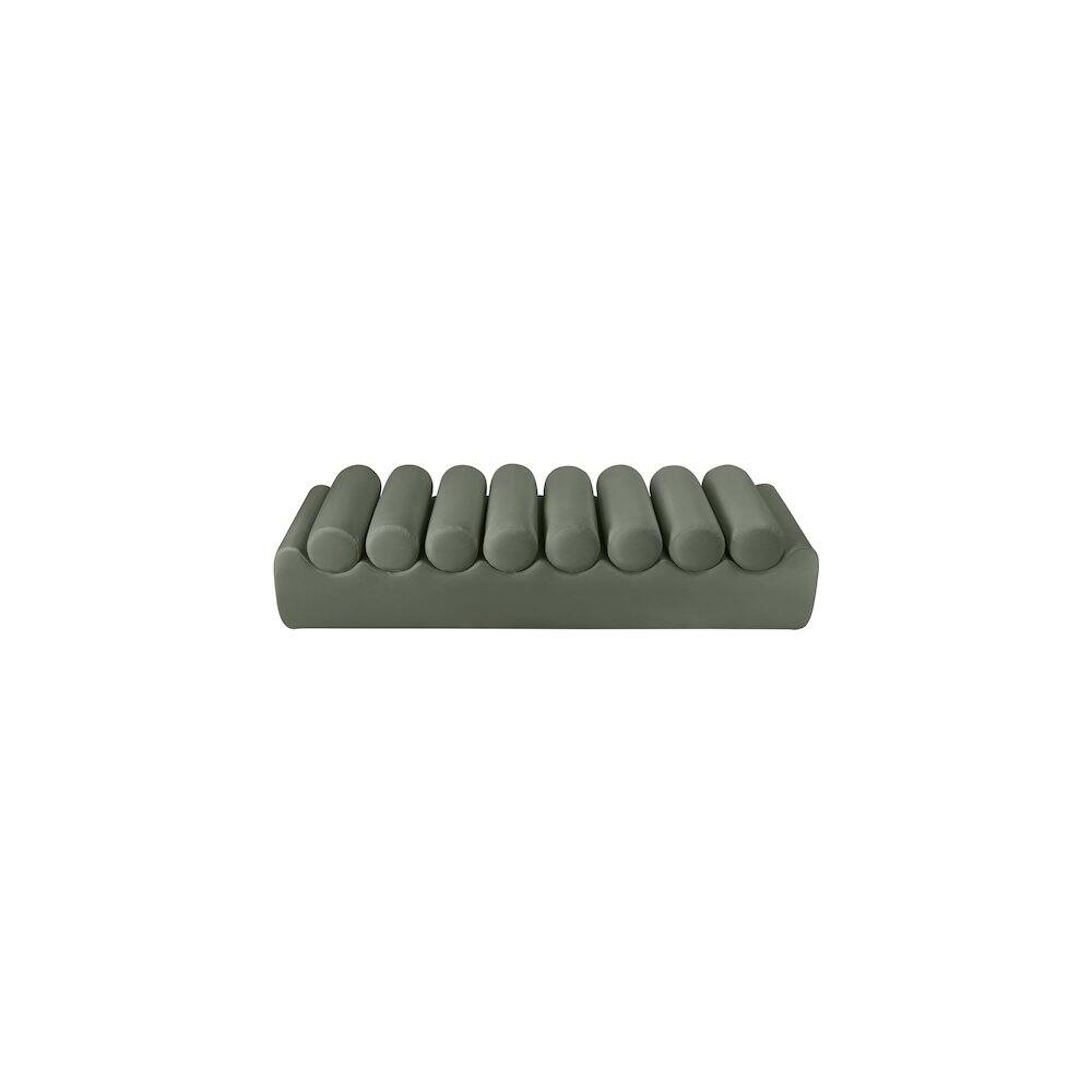 Alt View 4. Meridian Furniture - Rumble Green Vegan Leather Bench - Green.