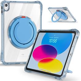 Dteck - for Apple iPad (A16) 11" 2025 & iPad 10th Gen 2022 Case,Clear Rugged Shockproof Cover w/ Kickstand Handle+Shoulder Strap - Lightblue