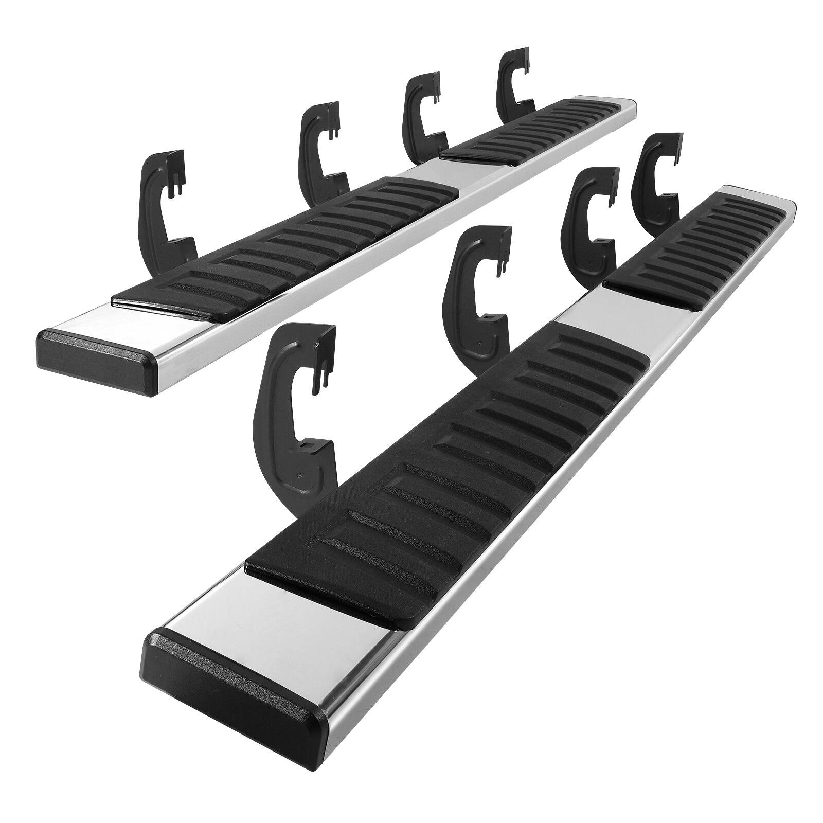 Alt View 5. VEVOR - Running Boards, 6" Step Bars Compatible with 2007-2018 Chevy Silverado/GMC Sierra 1500 Crew Cab/2019 2500HD 3500HD 1500 - Black;Silver.