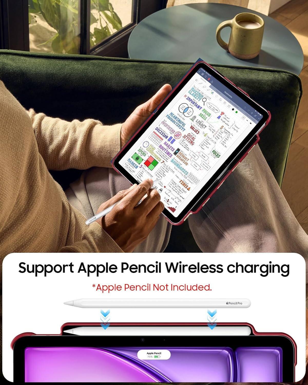 NY CLARITY Sendwase IMPORTANT SKILL FOCUS DECISION #MENTRIVO PRODUCTIVITY VALUES LEGACT HABITS SETTING SPEND ROUTINES FOCUS MARGIN BOUNDARIES BENAVLOR FIRESA !!!!!!!!

Support Apple Pencil Wireless charging *Apple Pencil Not Included.
Pencil Pro
Apple Pencit
72%