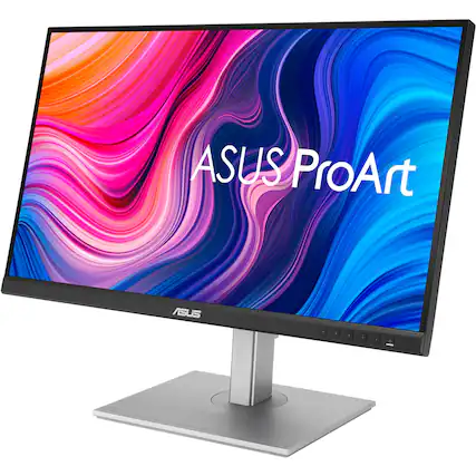 Front. ASUS - ProArt 27 LCD Monitor (DisplayPort USB, HDMI) - Silver, Black.