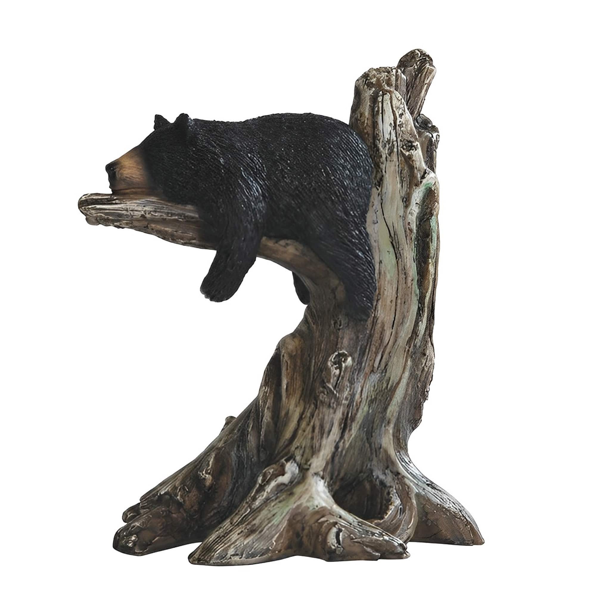 FC Design - 9"H Bear Sleeping in Tree Figurine Statue Desk Tabletop Home Decor Gift - Multi-Color