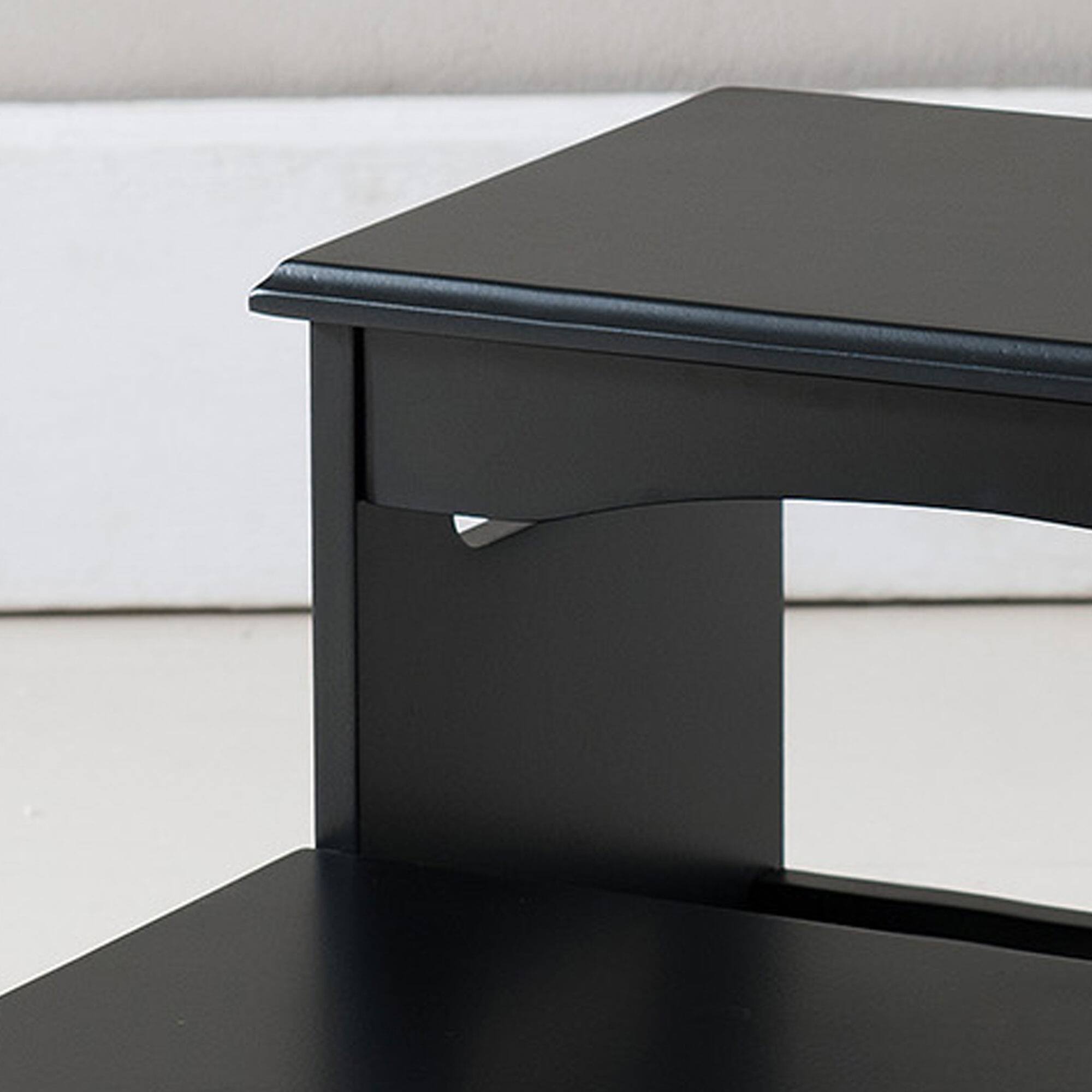 Alt View 1. Kings Brand Furniture - Kings Brand Furniture Courtney Wood Bedroom Step Stool – 2-Step Design for Kids, Adults & Home Storage - Black.