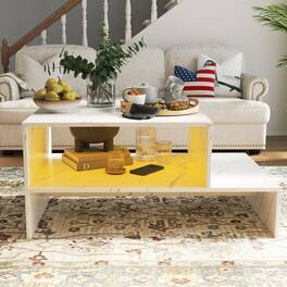 Ecooso - Coffee table with unique architectural shape - White
