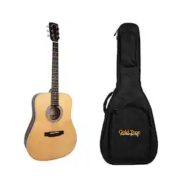 Gold Tone - The Dread Acoustic-Electric All Solid Wood Guitar with Bag (Satin Natural)