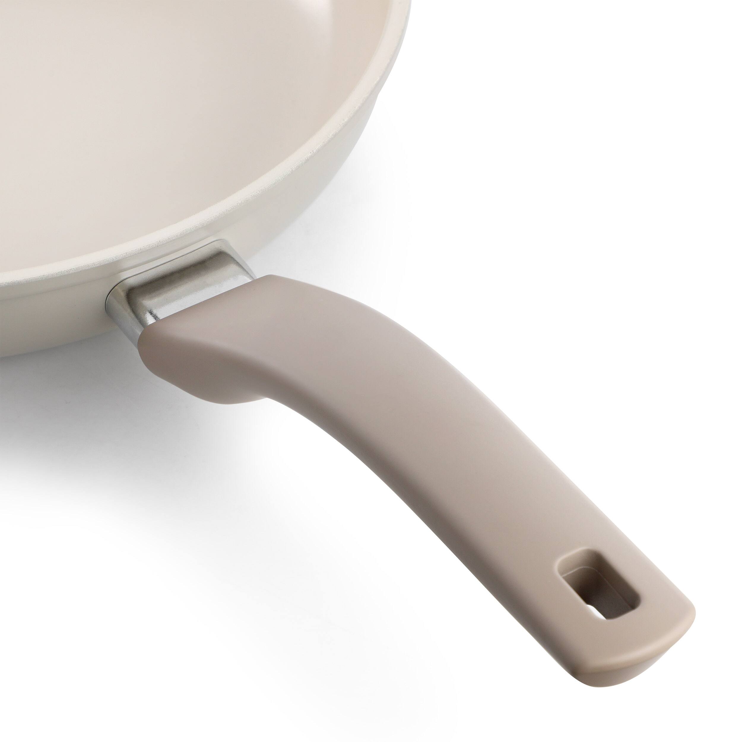 Alt View 3. Oster - Oster Sutterville Choice 12 Inch Ceramic Nonstick Frying Pan in Beige - Beige.
